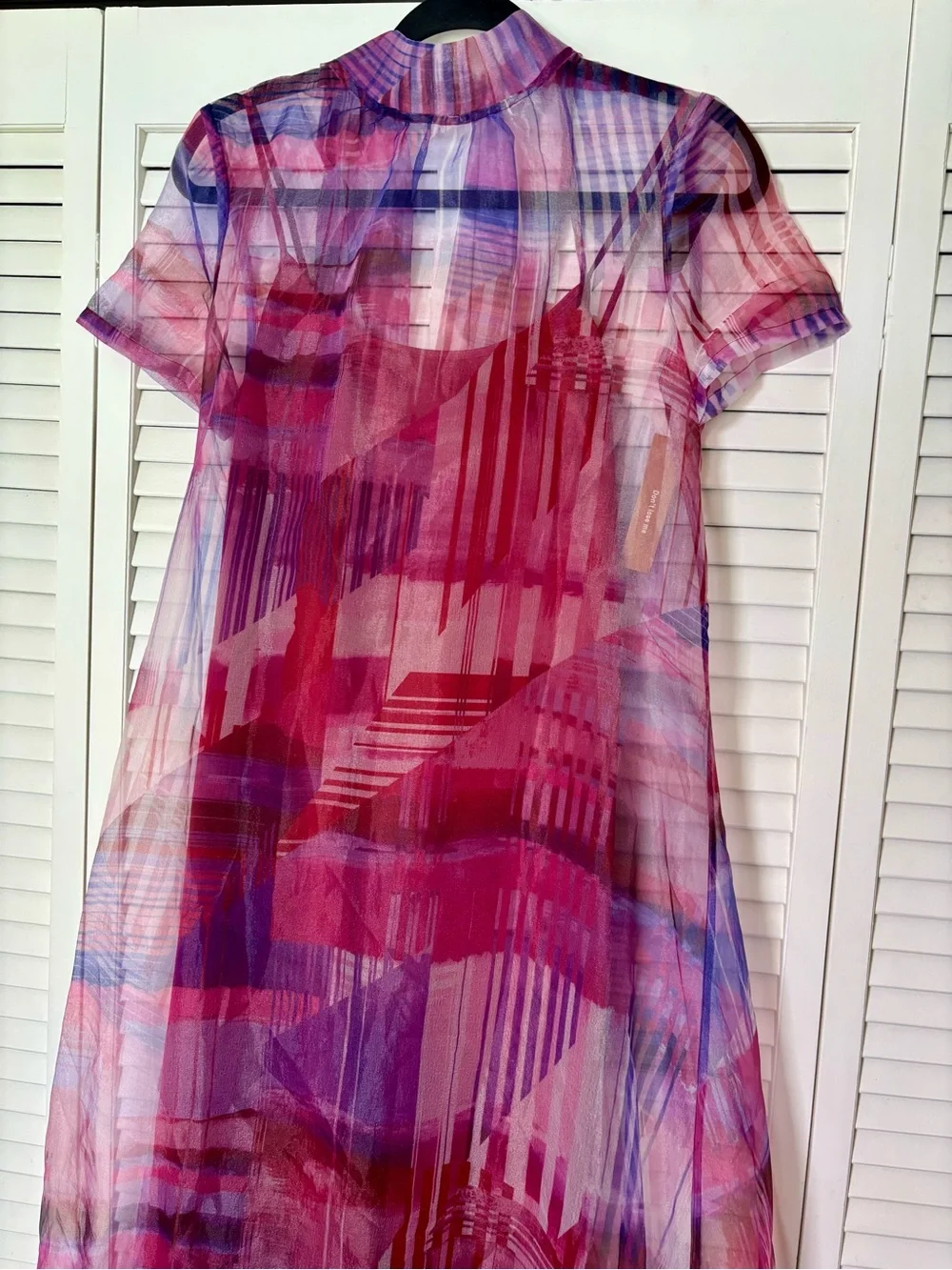 NWT CAARA Melody Watercolor Organza Dress Few Moda Size Small - Picture 7 of 9